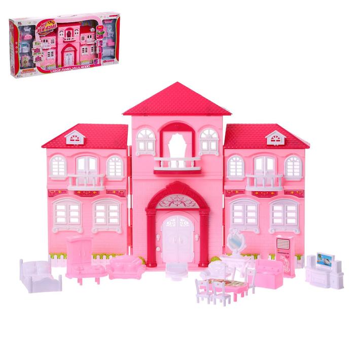 

Дом для кукол «Уют» с аксессуарами, Разноцветный