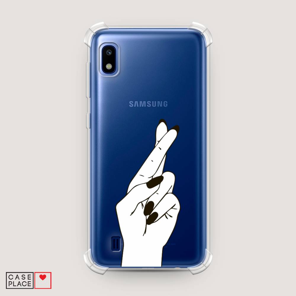 фото Противоударный силиконовый чехол "пальцы графика" на samsung galaxy a10 awog