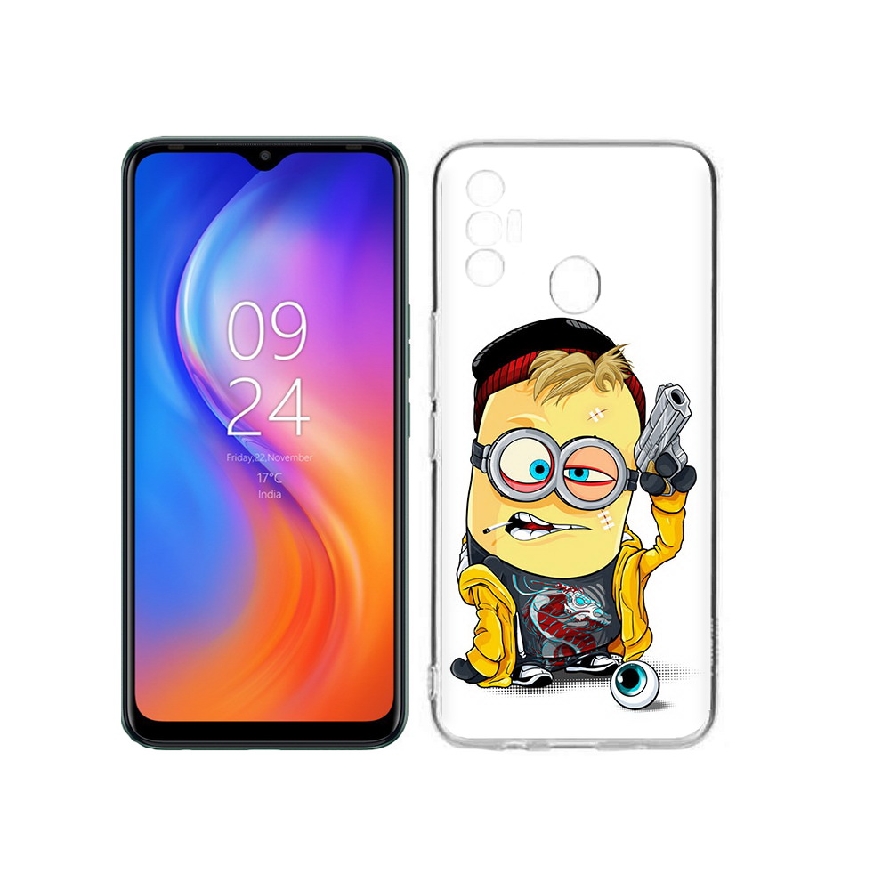 

Чехол MyPads Tocco для Tecno Spark 7 миньон бандит, Прозрачный, Tocco