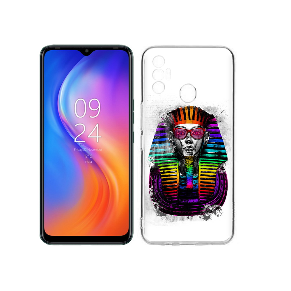 

Чехол MyPads Tocco для Tecno Spark 7 модная богиня, Прозрачный, Tocco