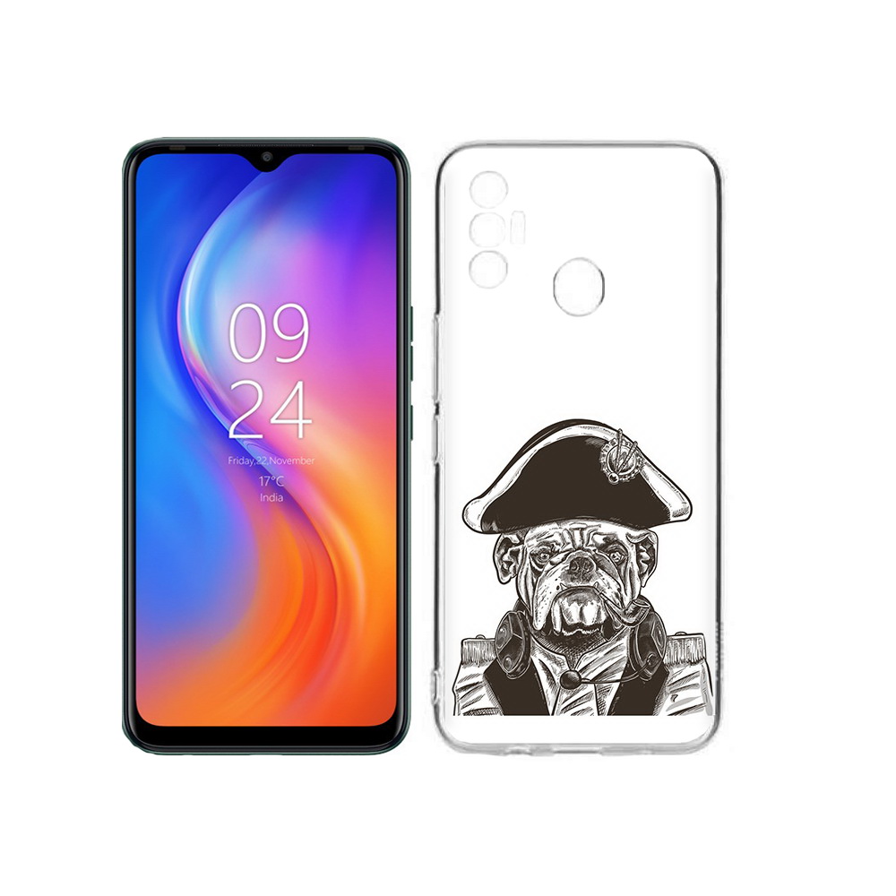 

Чехол MyPads Tocco для Tecno Spark 7 мопс генерал, Прозрачный, Tocco