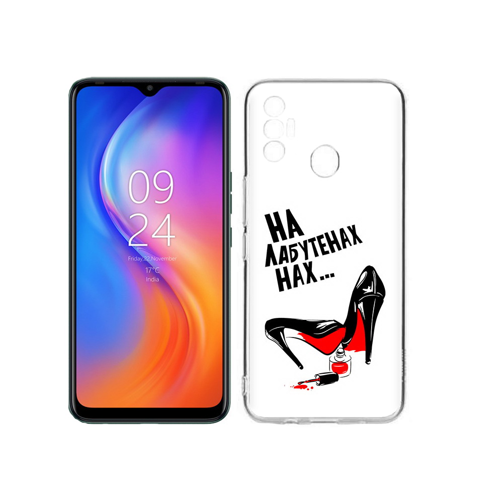 

Чехол MyPads Tocco для Tecno Spark 7 на лабутенах, Прозрачный, Tocco