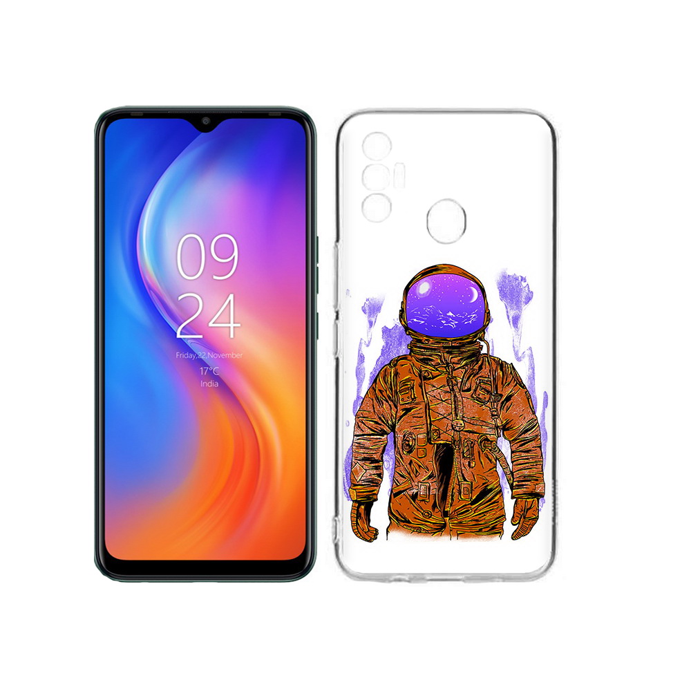 

Чехол MyPads Tocco для Tecno Spark 7 нарисованный мужчина в скафандре, Прозрачный, Tocco