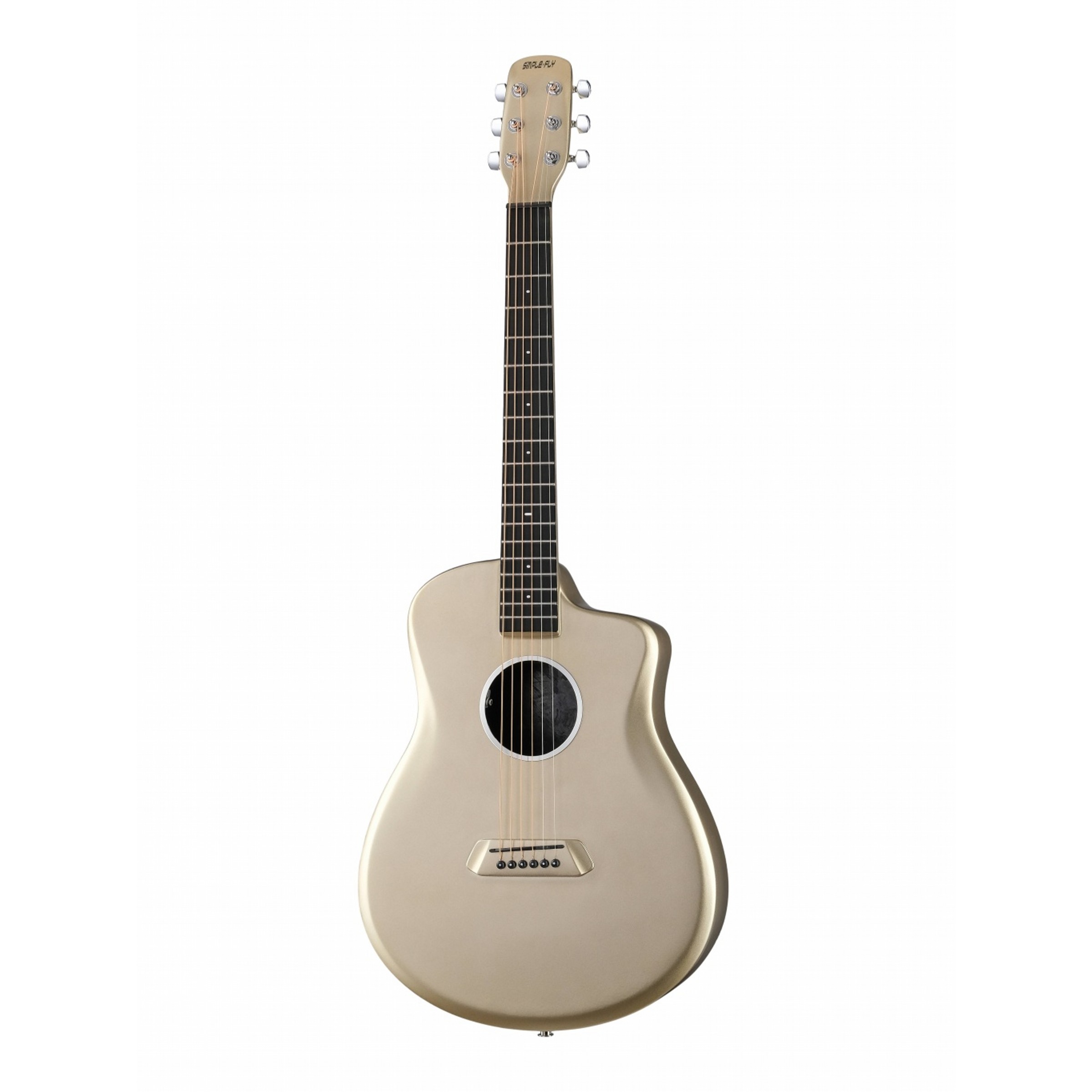 Электро-акустическая гитара Simply Fly J1, цвет серебряный, с чехлом