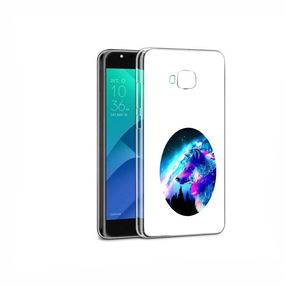 Чехол MyPads Tocco для Asus ZenFone 4 Selfie голубой волк