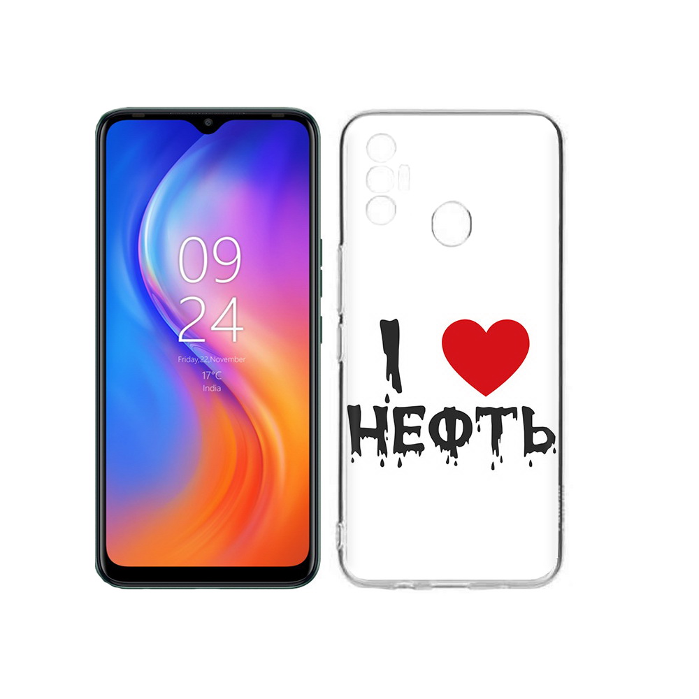 

Чехол MyPads Tocco для Tecno Spark 7 нефть, Прозрачный, Tocco