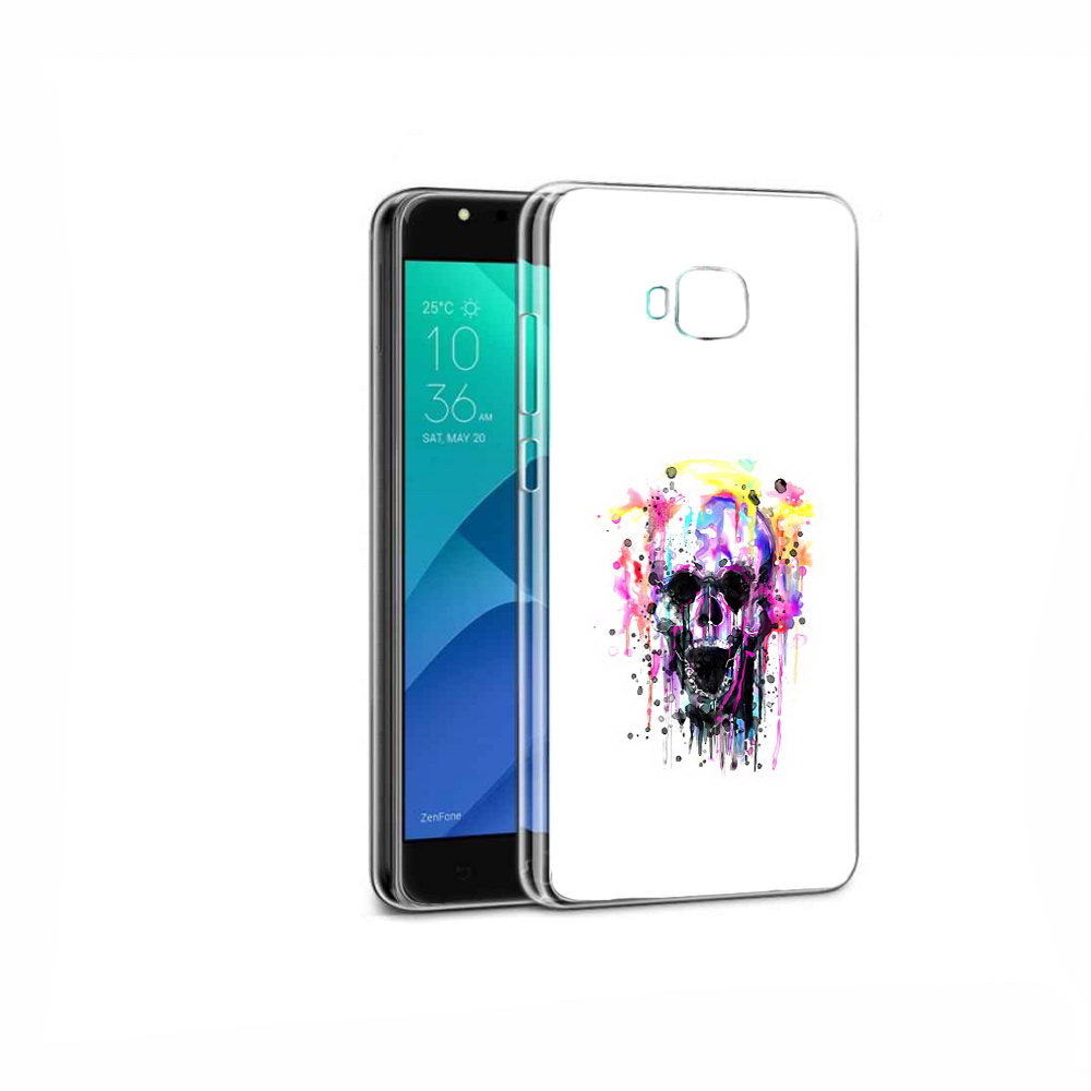 

Чехол MyPads Tocco для Asus ZenFone 4 Selfie граффити череп, Прозрачный, Tocco