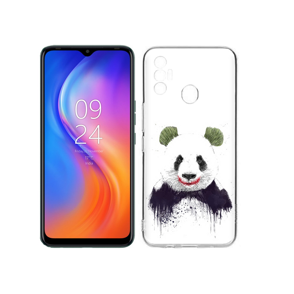 

Чехол MyPads Tocco для Tecno Spark 7 панда джокер, Прозрачный, Tocco