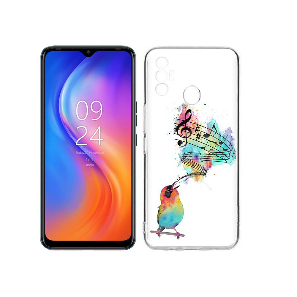

Чехол MyPads Tocco для Tecno Spark 7 певчая птичка, Прозрачный, Tocco