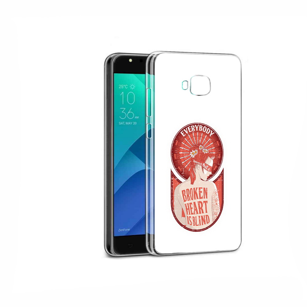 

Чехол MyPads Tocco для Asus ZenFone 4 Selfie девушка разбитое сердце, Прозрачный, Tocco