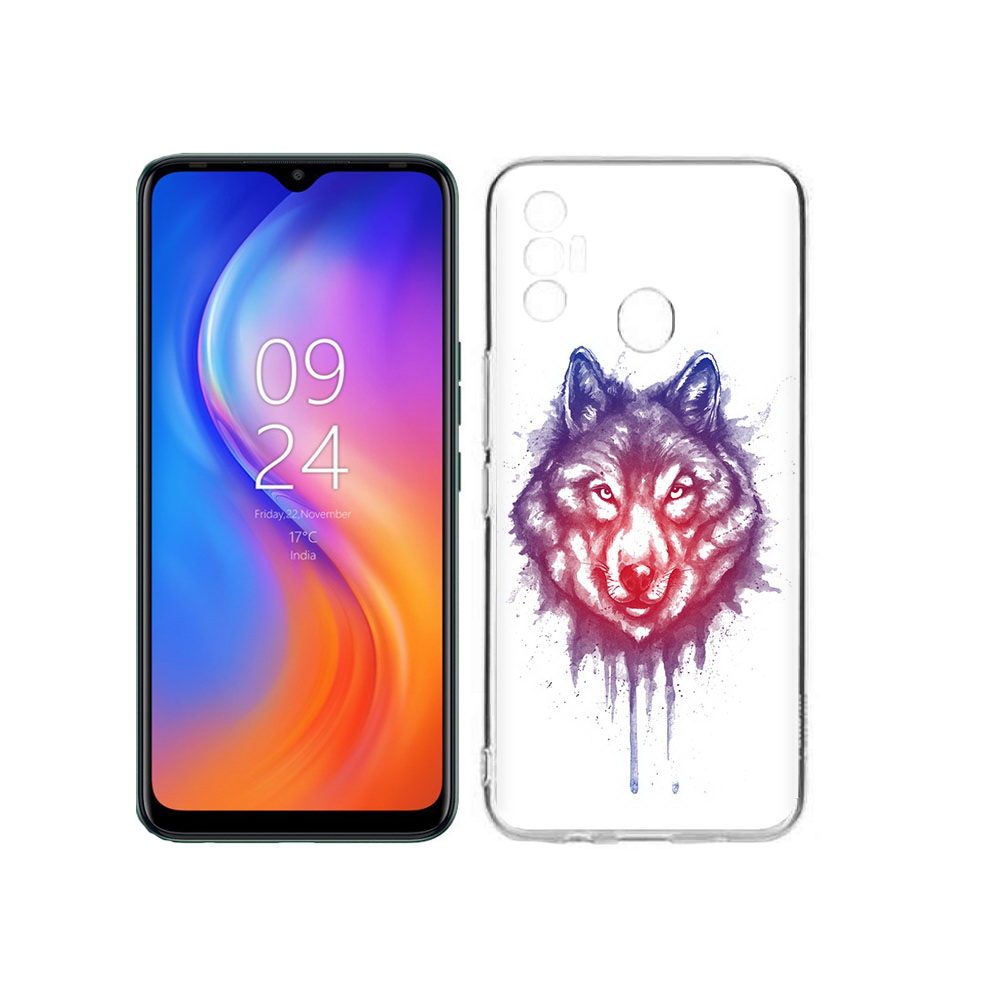 

Чехол MyPads Tocco для Tecno Spark 7 пушистый волк, Прозрачный, Tocco