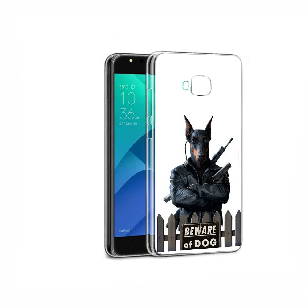 

Чехол MyPads Tocco для Asus ZenFone 4 Selfie доберман, Прозрачный, Tocco