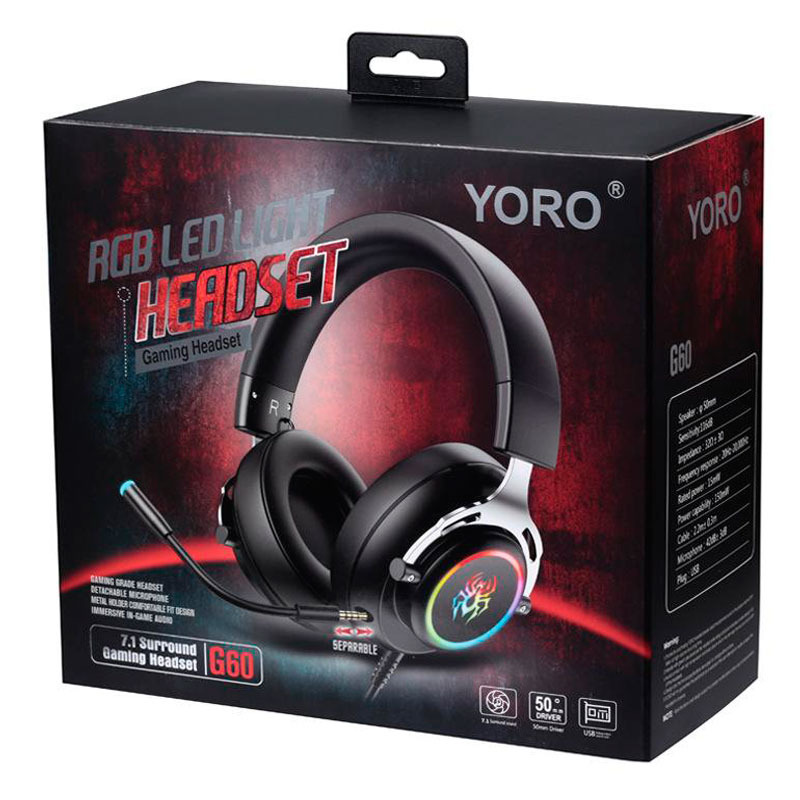 

Наушники YORO G60 Black (00-00010108), G60