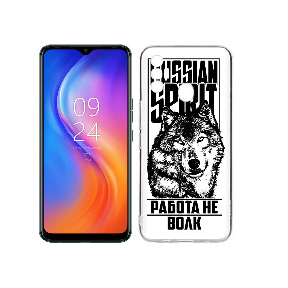 

Чехол MyPads Tocco для Tecno Spark 7 работа не волк, Прозрачный, Tocco