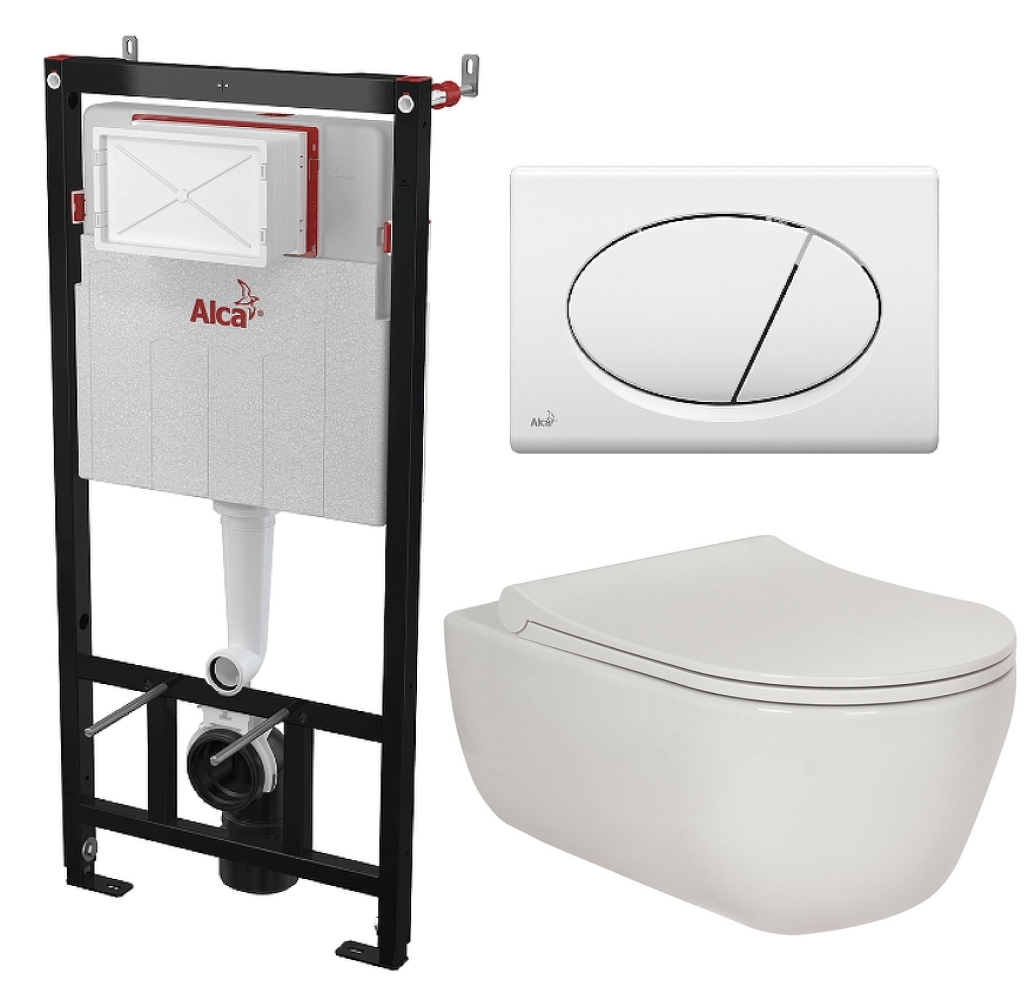 

Комплект инсталляция AlcaPlast + Унитаз Berges Wasserhaus Ego XL + кнопка белая