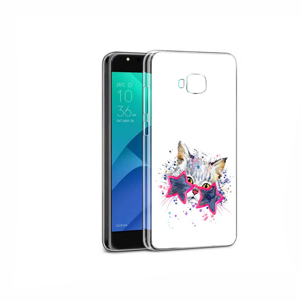 

Чехол MyPads Tocco для Asus ZenFone 4 Selfie звездные очки, Прозрачный, Tocco