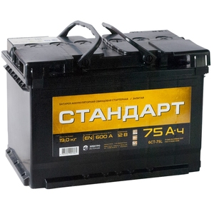

Аккумулятор Стандарт 75 Ач 600А обратная полярность