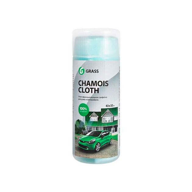 Салфетка замшевая Chamois Cloth эконом в тубе: из искусственной замши для кузова и стекла,