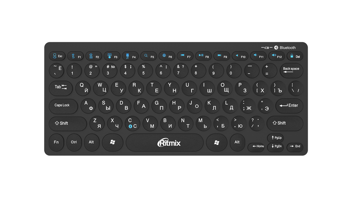 

Беспроводная клавиатура Ritmix RKB-310BTH Black