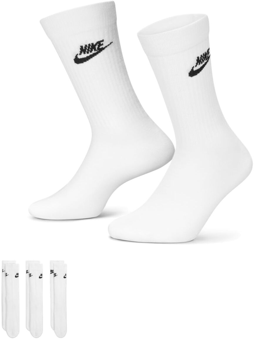 

Комплект носков унисекс Nike Sportswear Everyday Essential Crew Socks 3P белых L, Белый, Sportswear Everyday Essential Crew Socks 3P