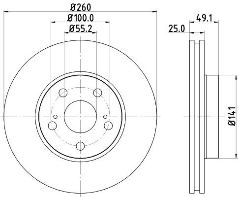 

Тормозной диск NISSHINBO ND1075K