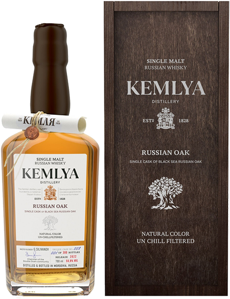 

Виски Саранский ЛВЗ Kemlya Russian Oak Single Malt Whisky (gift box) 50,9% 0,7л