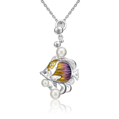 

Подвеска из серебра с эмалью/жемчугом PLATINA jewelry 03-3260-00-301-0200-68, 03-3260-00-301-0200-68