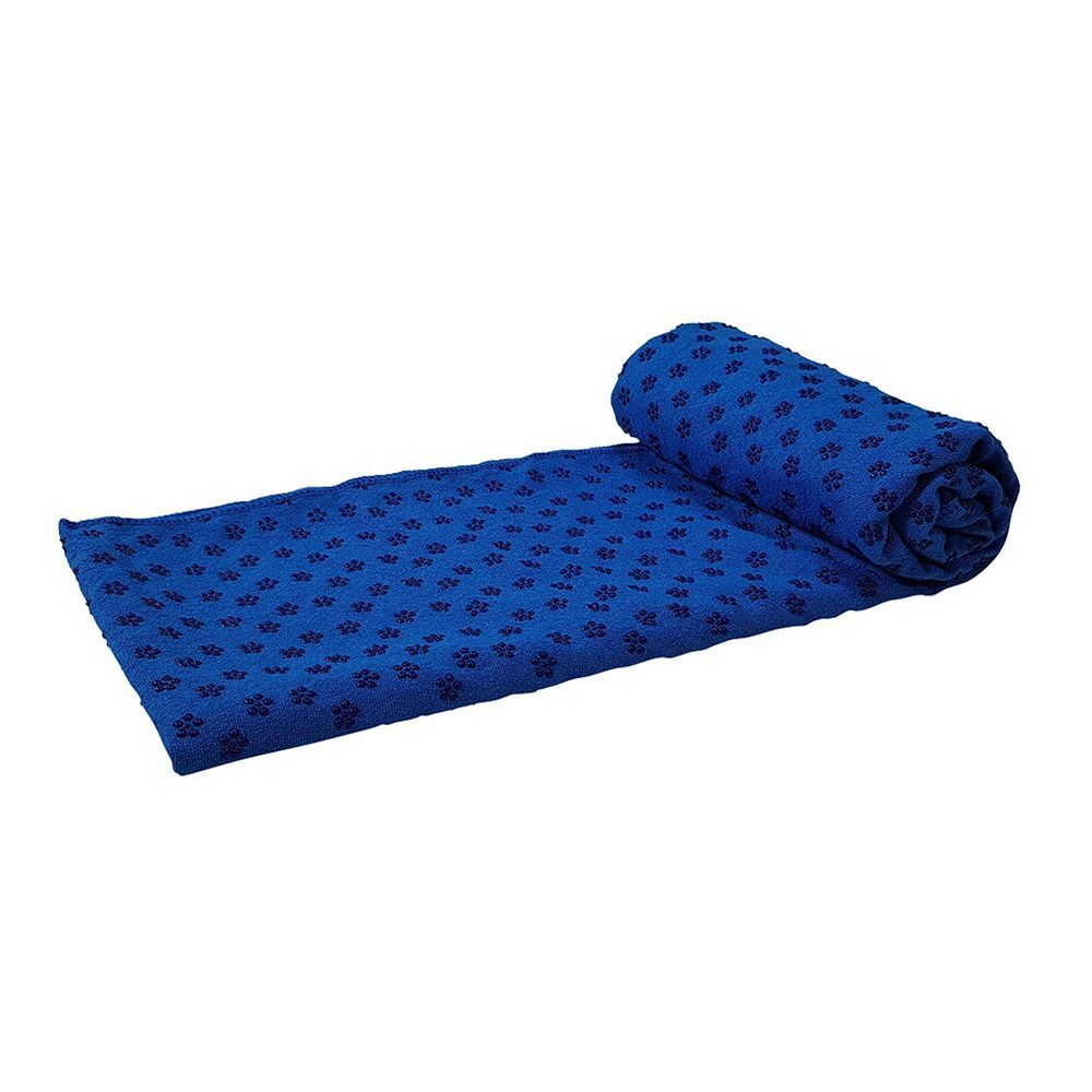 фото Полотенце для йоги gravity, 180-63 см, с мешком для переноски, синее