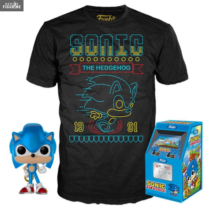 фото Набор funko sonic the hedgehog - pop! tees (фигурка / футболка) (размер xl)