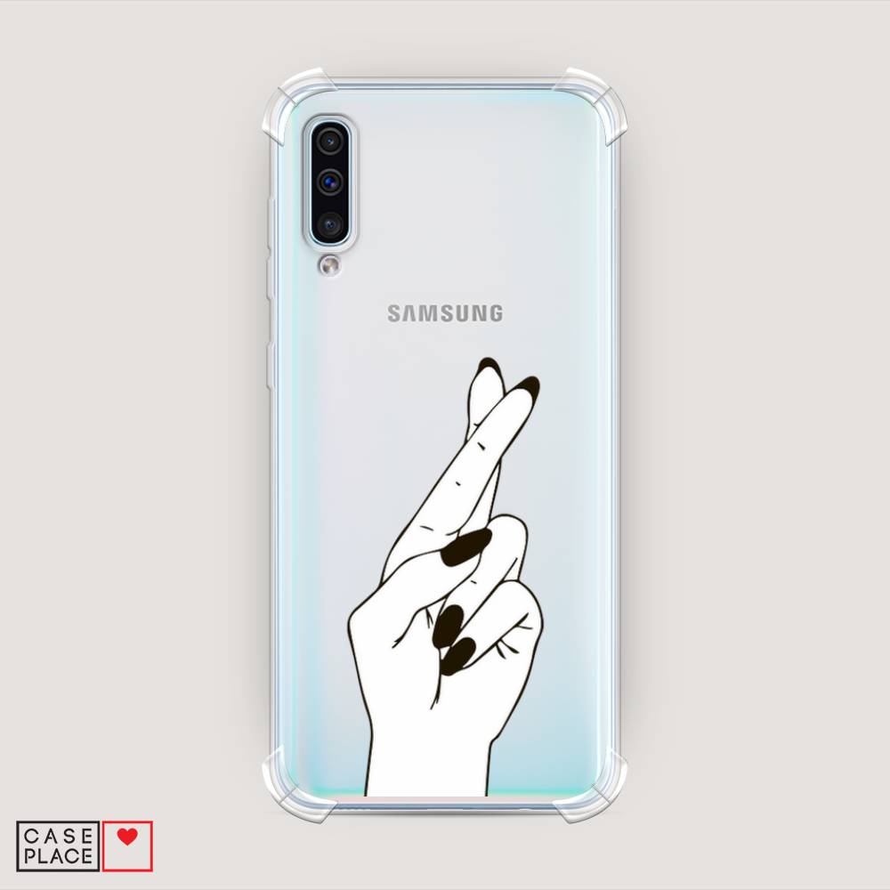 фото Противоударный силиконовый чехол "пальцы графика" на samsung galaxy a30s awog