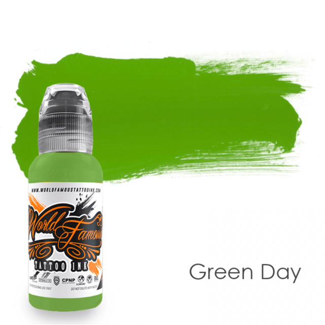Краска для тату World Famous Green Day, 60 мл, зеленая