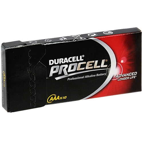 фото Батарейки duracell procell aaa (lr03), 10 шт (dr lr03/10box pr)