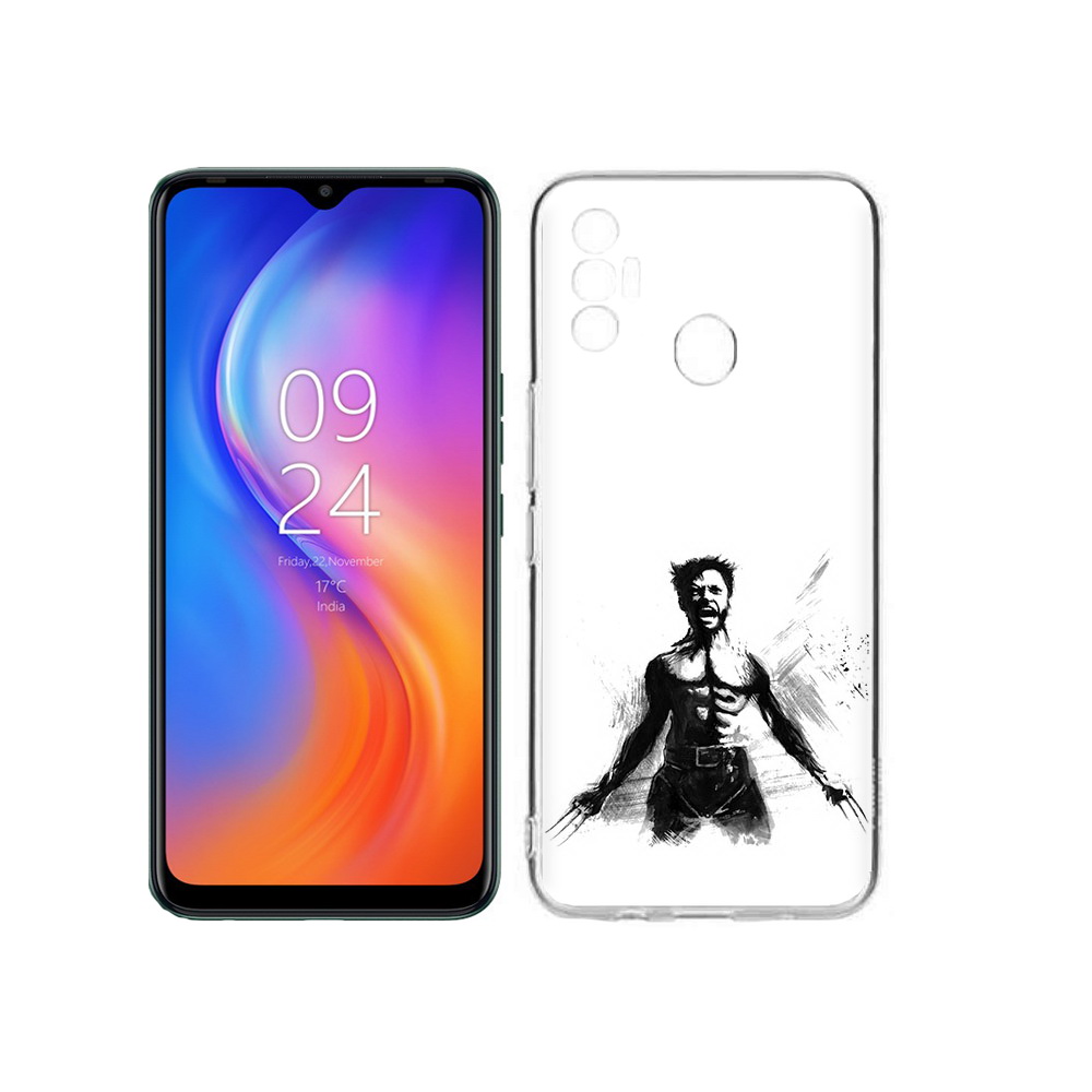 

Чехол MyPads Tocco для Tecno Spark 7 росомаха, Прозрачный, Tocco