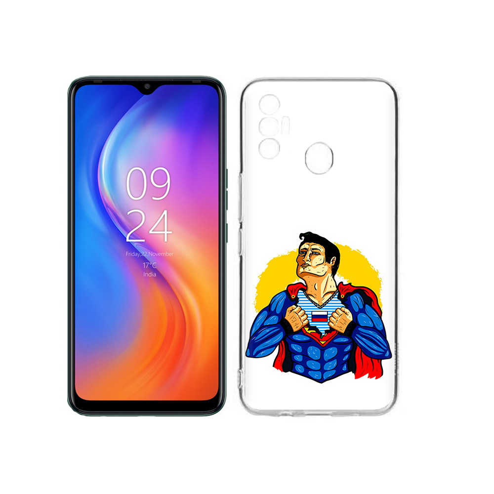 

Чехол MyPads Tocco для Tecno Spark 7 русский супермен, Прозрачный, Tocco