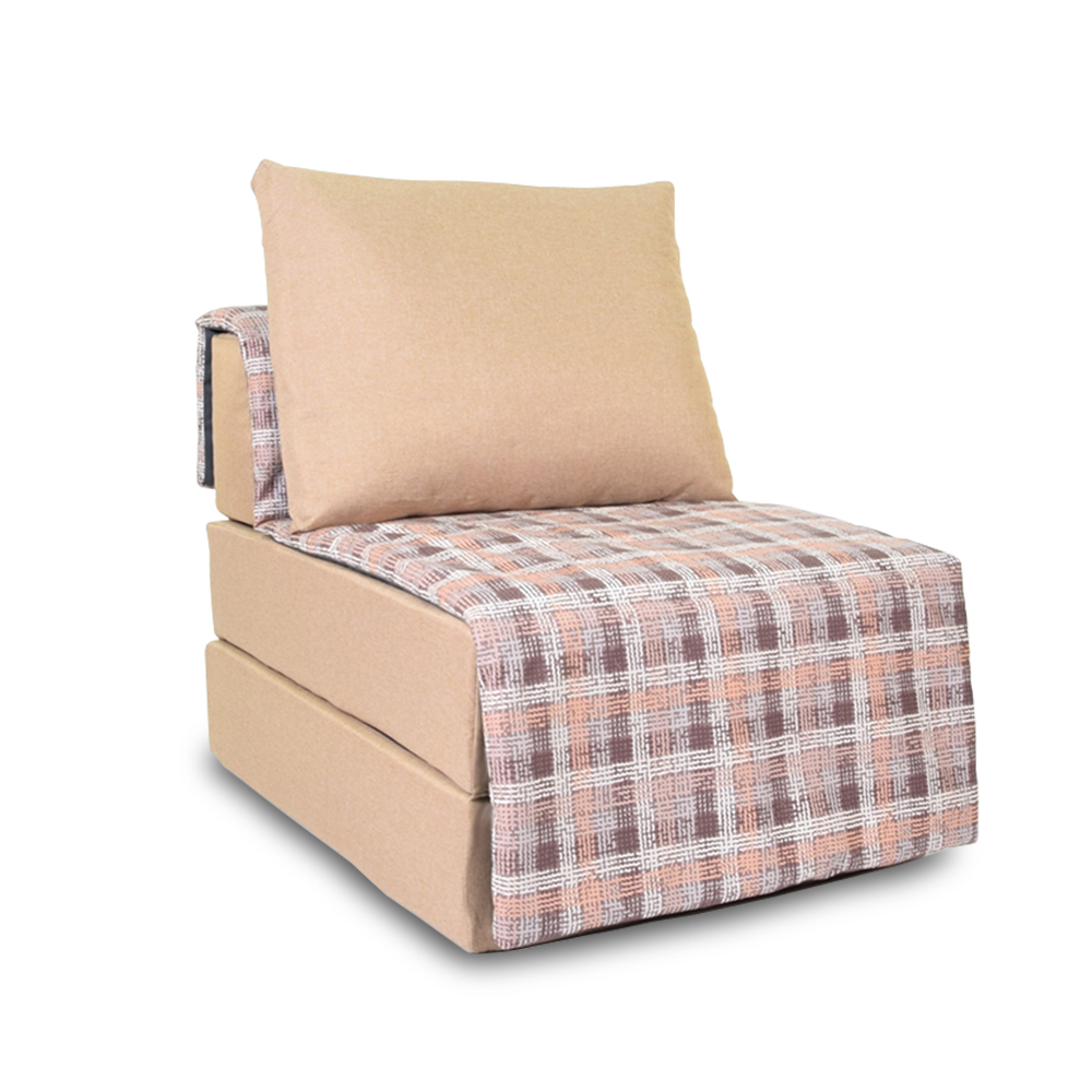 фото Кресло диван кровать freeform харви с накидкой рогожка песочная. песочный квадро бейдж