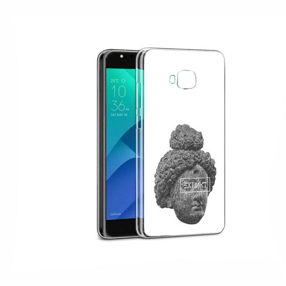 

Чехол MyPads Tocco для Asus ZenFone 4 Selfie каменное лицо девушки, Прозрачный, Tocco