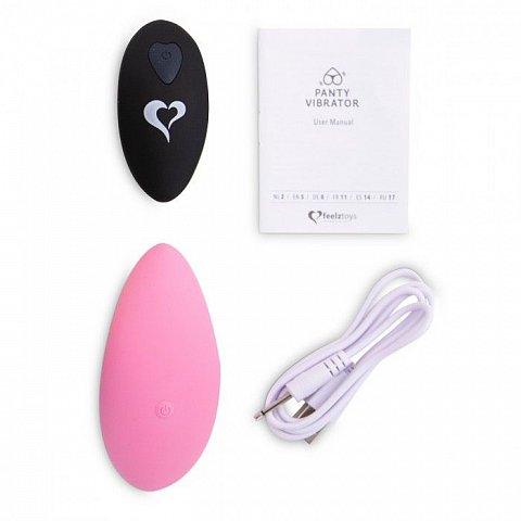 фото Вибромассажер в трусики feelztoys panty vibe remote controlled vibrator с пультом розовый