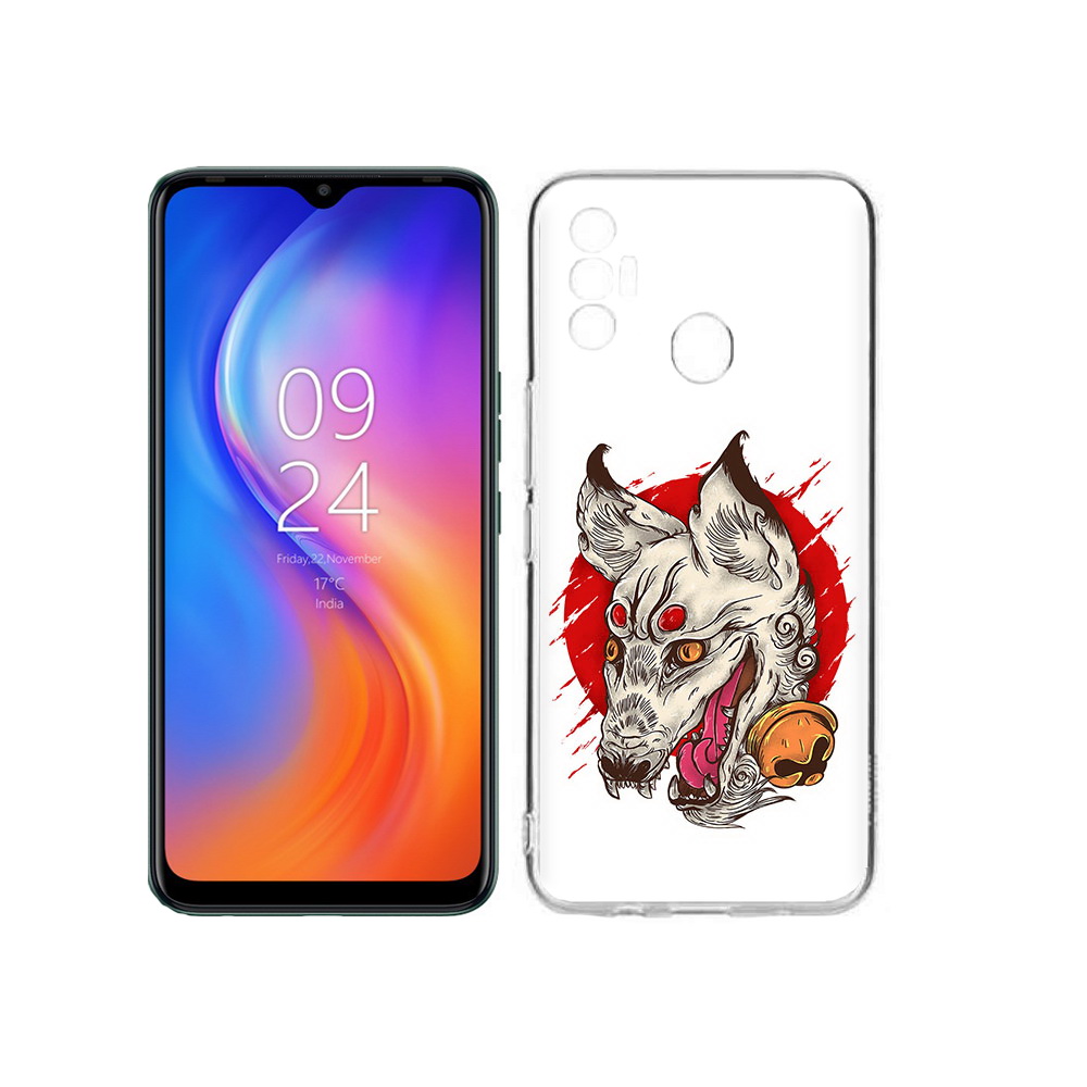 

Чехол MyPads Tocco для Tecno Spark 7 страшная собака, Прозрачный, Tocco