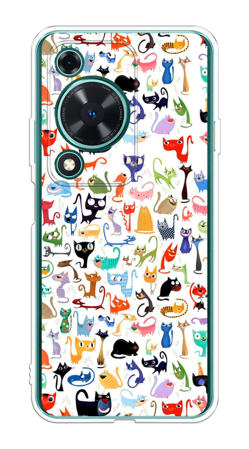 

Чехол на Huawei Nova Y72 "Цветные коты", Разноцветный, 6123650-1