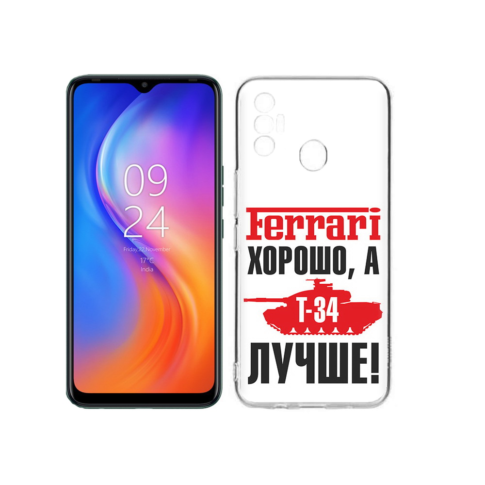 

Чехол MyPads Tocco для Tecno Spark 7 т 34 лучше, Прозрачный, Tocco