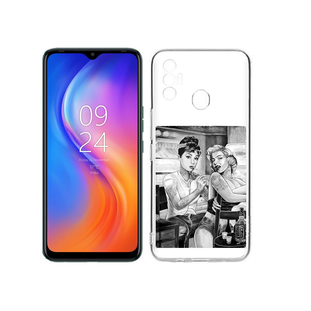 

Чехол MyPads Tocco для Tecno Spark 7 тату мастер, Прозрачный, Tocco