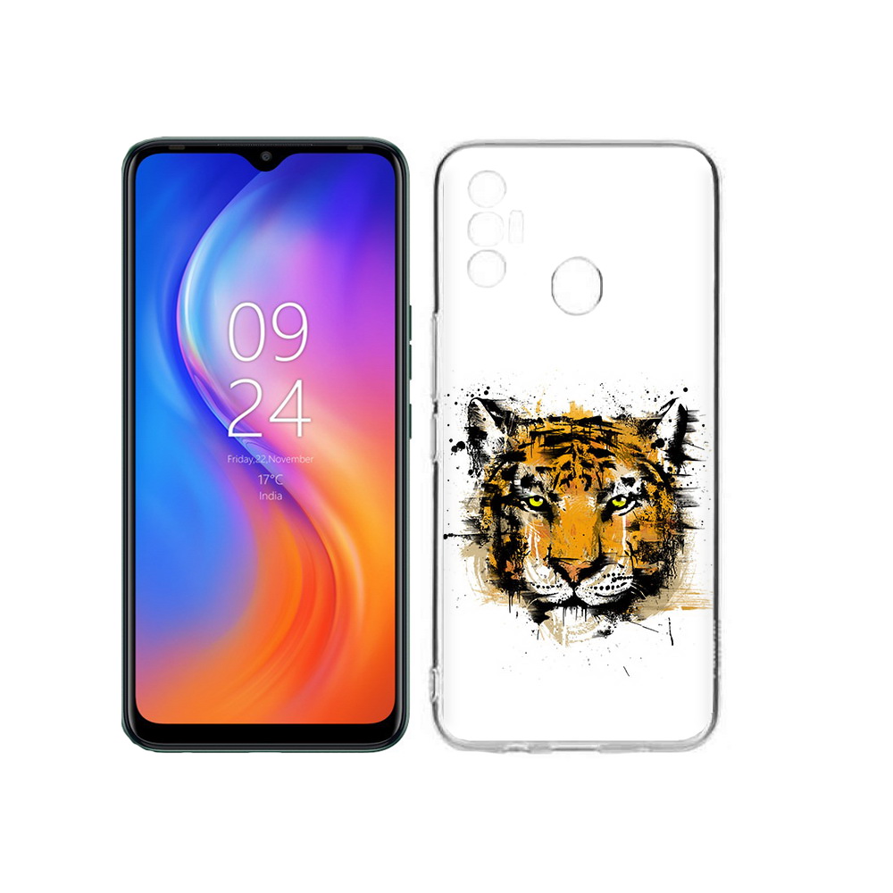 

Чехол MyPads Tocco для Tecno Spark 7 тигруля, Прозрачный, Tocco
