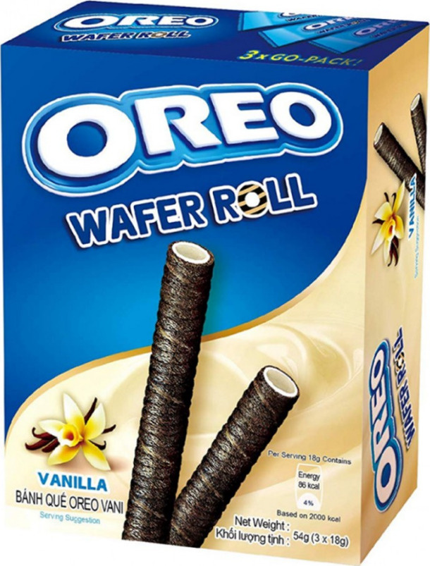 Вафельные трубочки Oreo Wafer Roll Vanilla 54 г