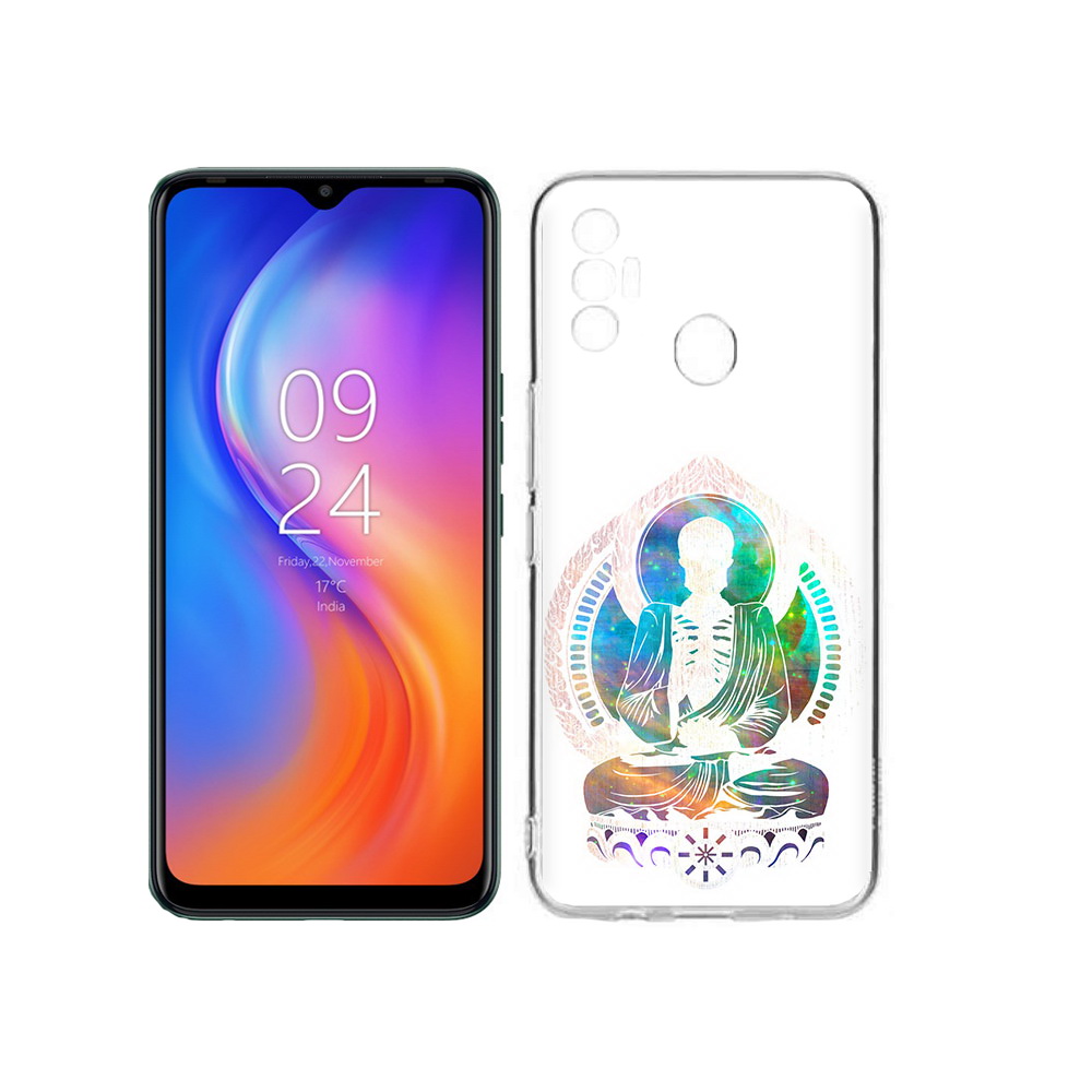 

Чехол MyPads Tocco для Tecno Spark 7 умный скелет, Прозрачный, Tocco