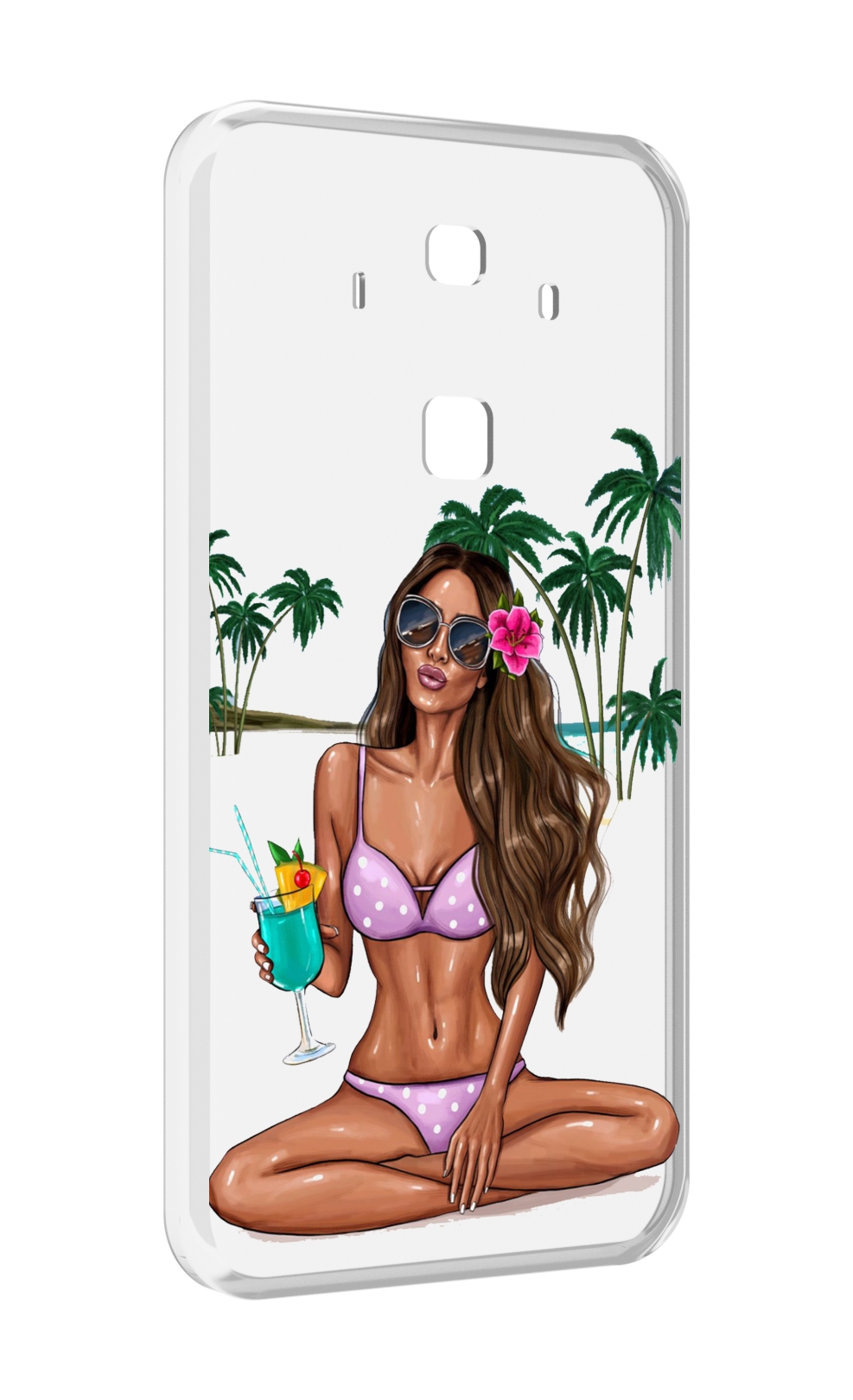 Чехол MyPads Гавайская-девушка женский для Huawei Mate 10 Pro Tocco