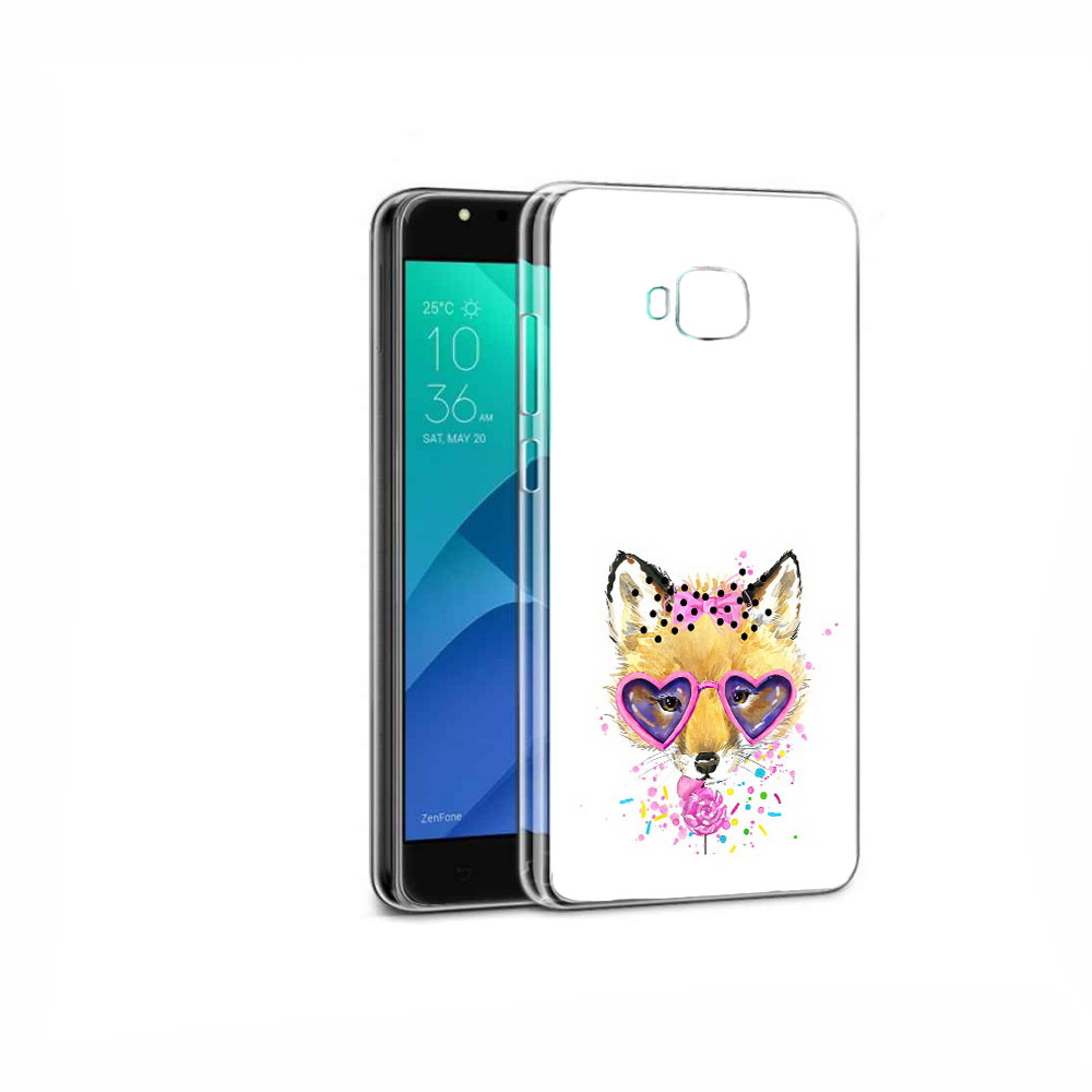 Чехол MyPads Tocco для Asus ZenFone 4 Selfie лисенок с бантиком
