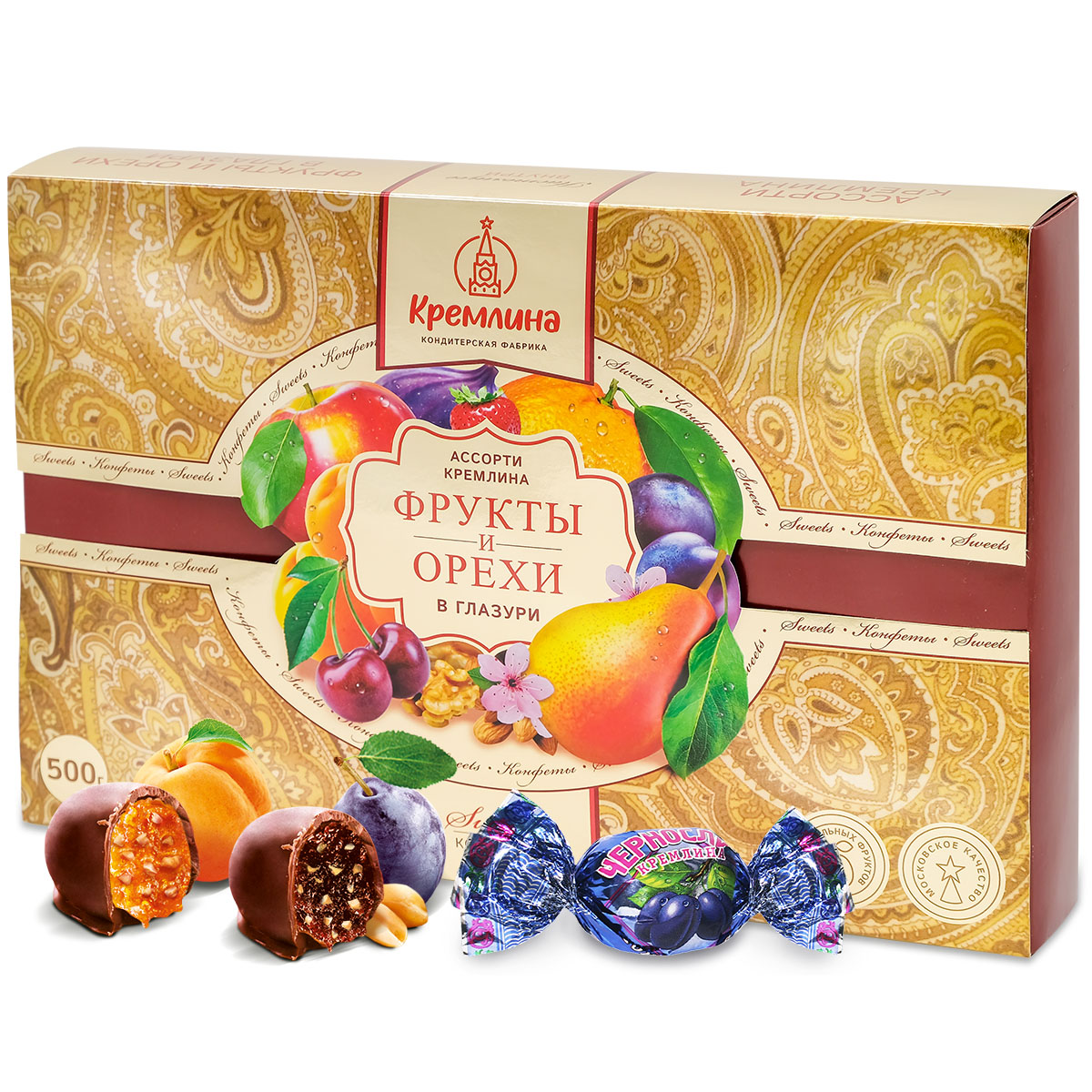 Ассорти Кремлина фрукты и орехи в глазури 500 г