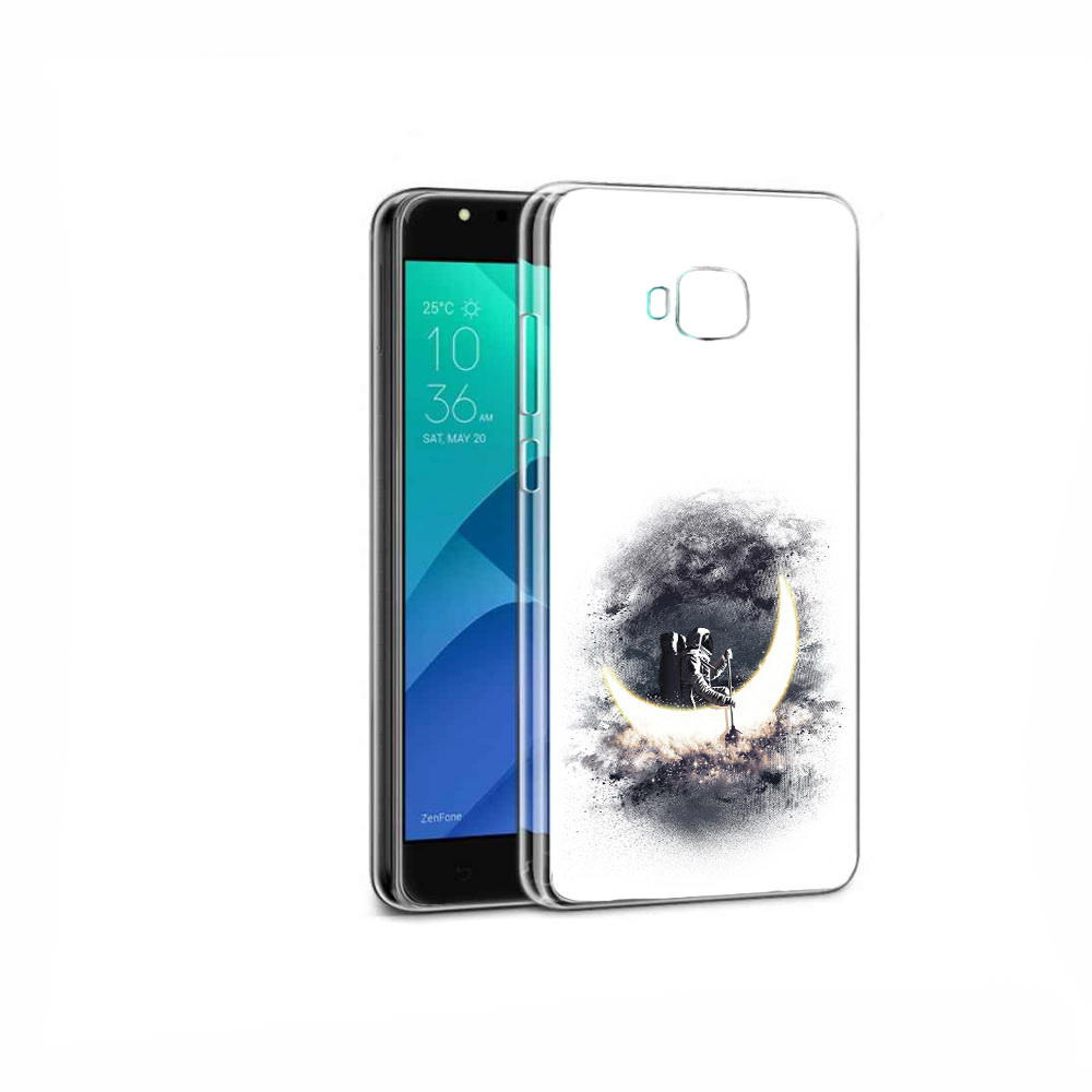 

Чехол MyPads Tocco для Asus ZenFone 4 Selfie лунный путешественник, Прозрачный, Tocco