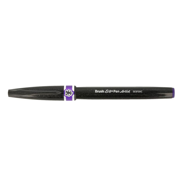 

Браш пен Pentel Brush Sign Pen Artist, ultra-fine 0,5 - 5 мм, цвет фиолетовый