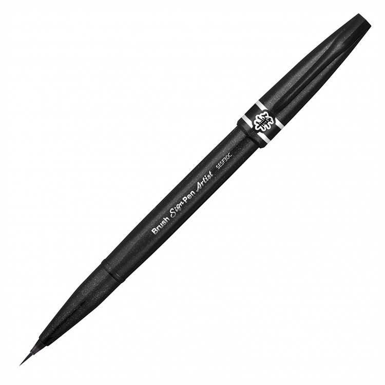 

Браш пен Pentel Brush Sign Pen Artist, ultra-fine 0,5 - 5 мм, цвет черный